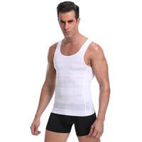 Men's Shapewear Slimming Compression Vest - White Color