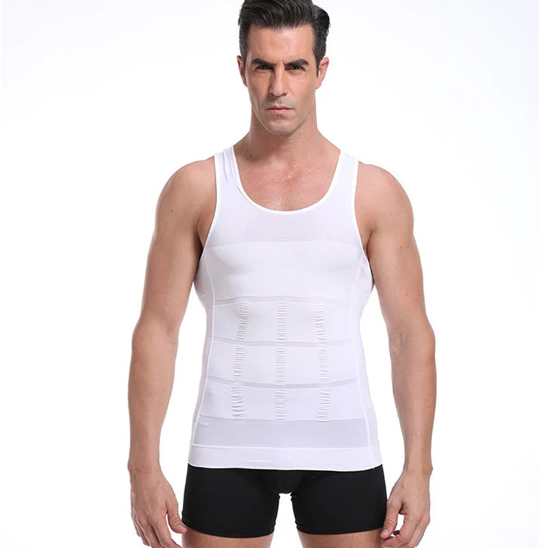Men's Shapewear Slimming Compression Vest - Skin Color