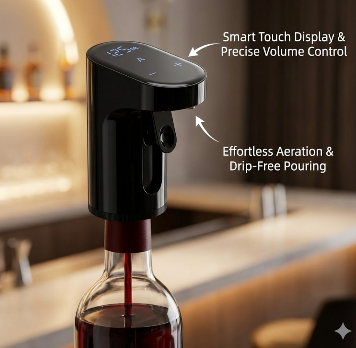 TipsyTap™ Smart Wine & Whiskey Dispenser