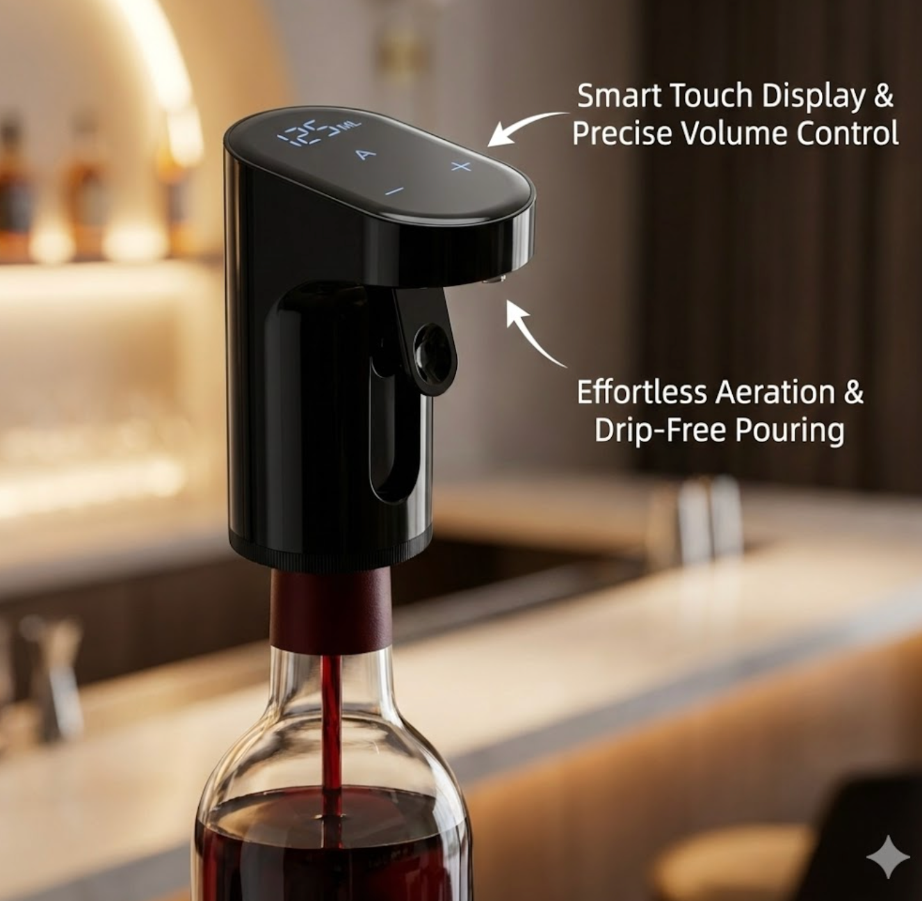 TipsyTap™ Smart Wine & Whiskey Dispenser