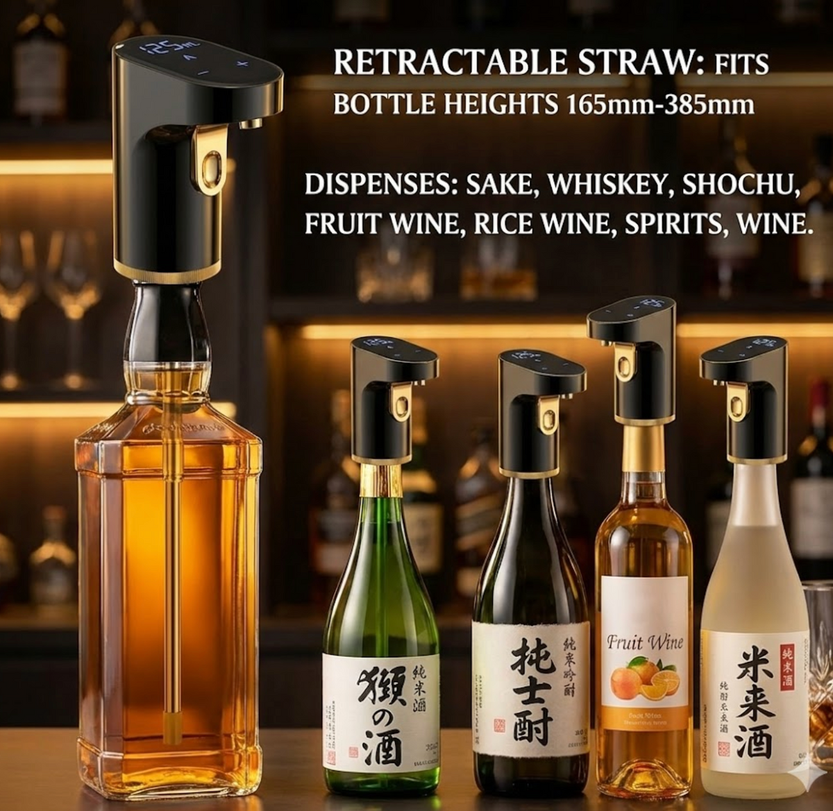 TipsyTap™ Smart Wine & Whiskey Dispenser