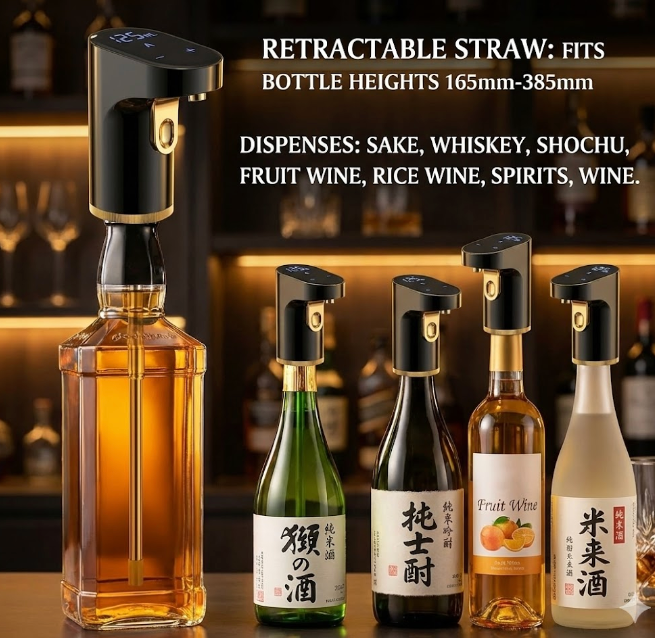 TipsyTap™ Smart Wine & Whiskey Dispenser